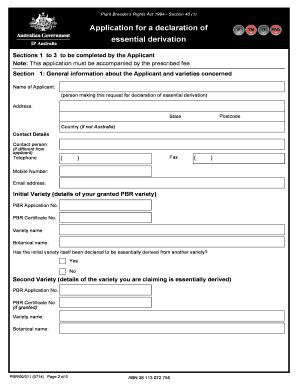 Fillable Online ipaustralia gov Application for a declaration of ...