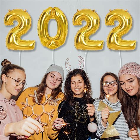 Buy Younar Large 2022 Balloons, 2022 New Year Eve Party Graduation ...