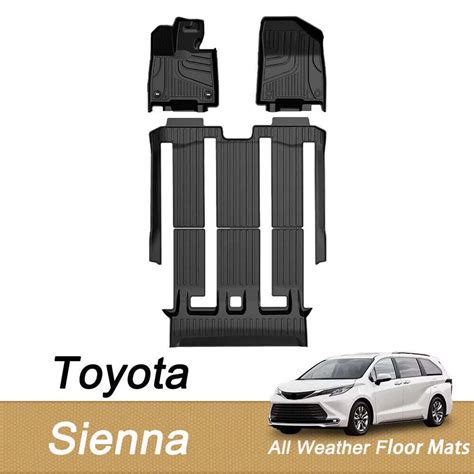 AOMSAZTO Car Floor Mats For Toyota Sienna 2021-2024 All Weather TPE ...