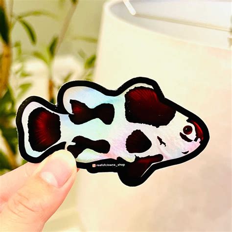 Mocha Storm Clownfish Sticker (holographic) | Fish Art Sticker ...