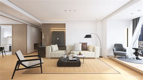 和平村 - 现代风格四室一厅装修效果图 - 博德设计师设计效果图 - 躺平设计家