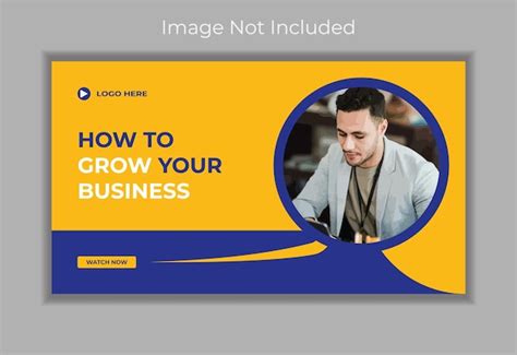 Business youtube thumbnail template | Premium Vector