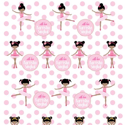 Personalised Wrapping Paper - Pink Polka Ballet / Label Shabel ...
