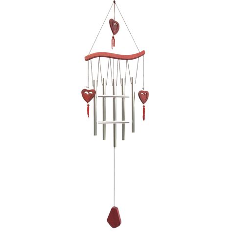OUR SHOP Double Heart Shape Wind Chimes for Positive Energy |Wind ...