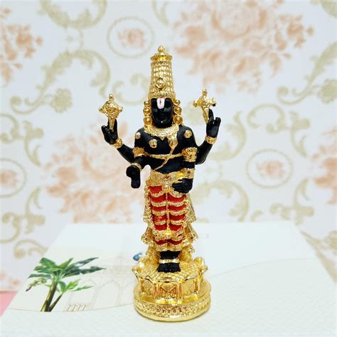 Buy ARNAVIRA® 24K Gold Plated Gold Plated Venkateswara Swamy Idol ...