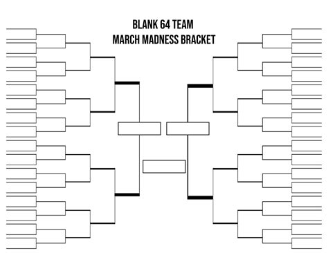 Print This Free, Blank March Madness Bracket with Slots for 64 Teams ...