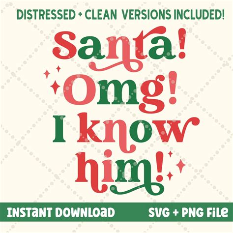 Santa I Know Him! SVG Png, Buddy the Elf Svg Png, Funny Christmas Svg ...