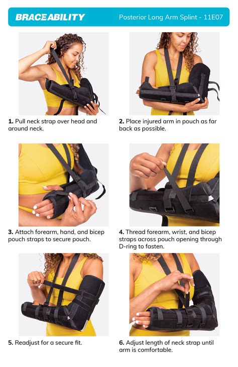 Soft Posterior Elbow Splint & Long Arm Immobilizer Brace