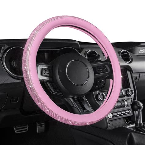 Auto Drive Pink Crystal, Universal Fit Steering Wheel Cover, PU leather - Walmart.com