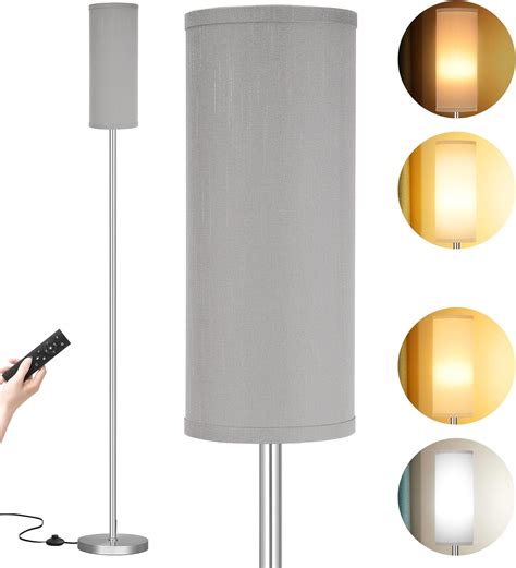 Floor Lamps for Living Room, Modern Silver Floor Lamp with Remote ...