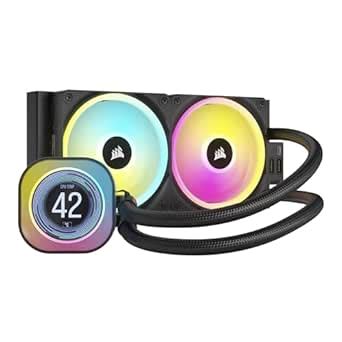 CORSAIR iCUE Link H100i LCD Liquid CPU Cooler - 240mm AIO - QX120 RGB ...