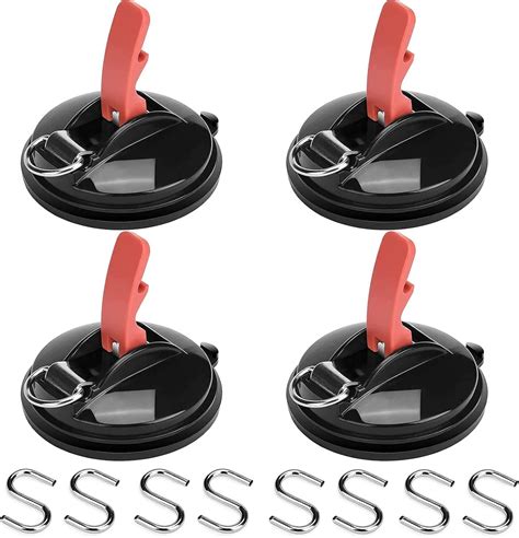 4Packs Heavy Duty Vacuum Suction Cup,Car Camping Tie Down Suction Cup ...