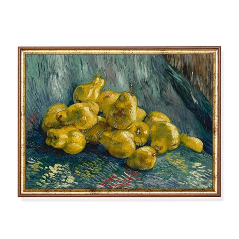 Print and Ship | Vintage Still Life With Quinces | Antique Fruits Painting | Kitchen Farmhouse ...