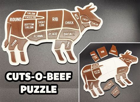 Cuts-O-Beef Puzzle 2 Color by TripleGWorkshop - MakerWorld