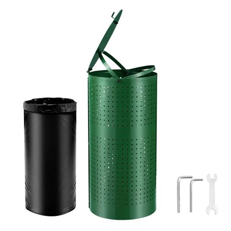 VEVOR Dog Poop Trash Can with 50 Liner Bags, 11.5 Gallons Outdoor Dog ...