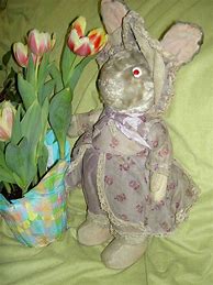 Image result for Antique Vintage Flat Stuffed Rabbit