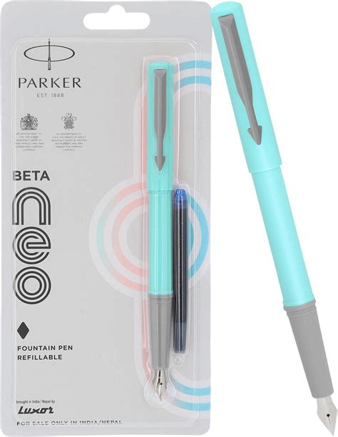 Parker Beta Neo CT | Fountain Pen | Body Color - Red | Ink Color - Blue ...