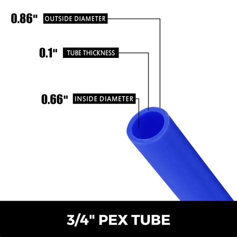 VEVOR 3/4" PEX Tubing 300Ft Non-Barrier PEX Pipe Blue Pex-b Tube Coil ...