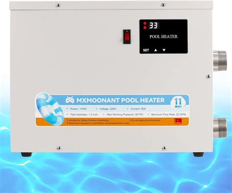 Amazon.com : Mxmoonant Pool Heater 11KW 220V, Electric Swimming Pool ...