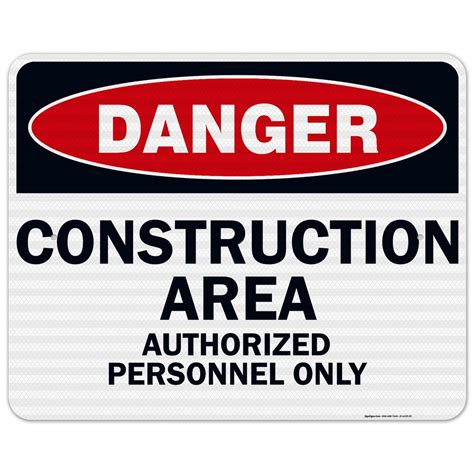 Danger Construction Zone Sign