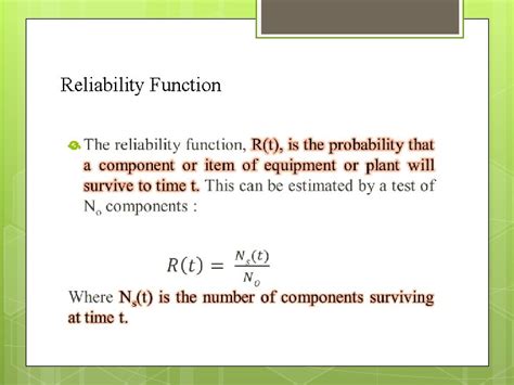 Reliability Function 的图像结果