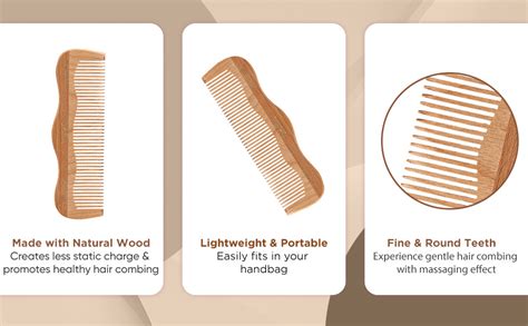 Buy Vega Grooming Wooden Hair Comb,Handmade, (India's No.1* Hair Comb ...