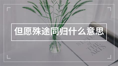 但愿殊途同归什么意思 - 匠子生活