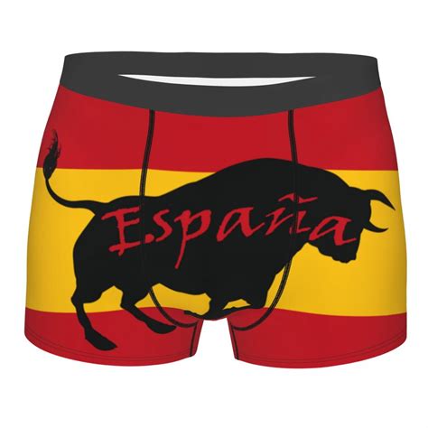 Essence Of Spain Map Flag Boxer Shorts For Men 3D Printed Male Spanish ...