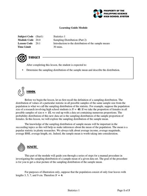 Sample and Sampling Distribution Statistics Chapter One 的图像结果