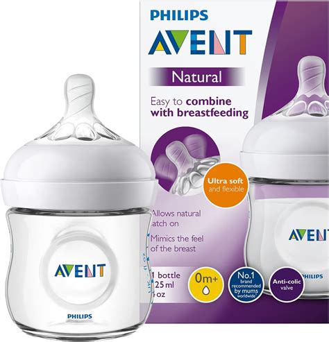 Philips Avent Natural New-born Feeding Bottle, 125 ml (Pack of 1 ...