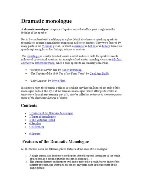 Image result for Monologue Examples Simple