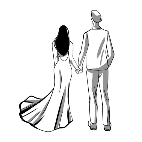 Simple Wedding Drawing