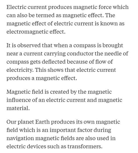 Explain Magnetic effects of Electric current - Brainly.in