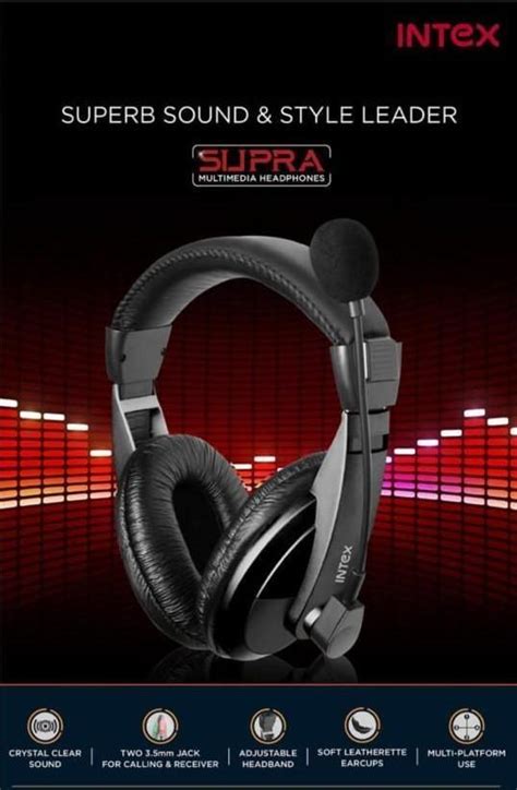 Intex Supra Headphone Wired Headset with Mic and Volume Control (doubl