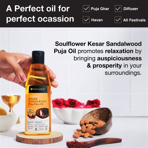 Buy Pure Kesar Sandalwood Puja Oil Online | Soulflower – Soulflower.in