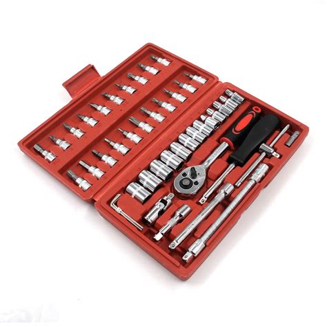Geesatis 45 pcs Mini Ratchet and Bit Set, 1/4 Socket Screwdriver Head ...
