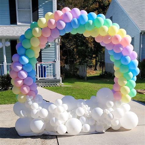 Popxstar Round Balloon Arch Kit Circle Wreath Balloons Stand Holder ...