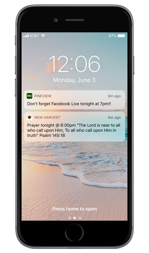 Push Message 的图像结果