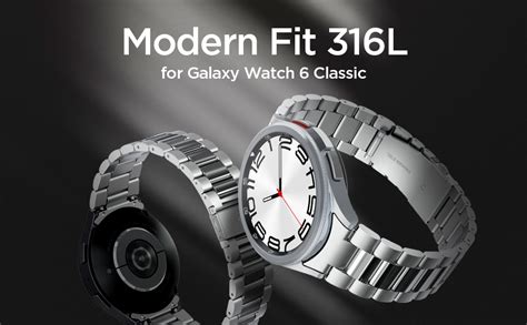 Spigen Modern Fit 316L Strap Band for Samsung Galaxy Watch6Classic(47mm ...