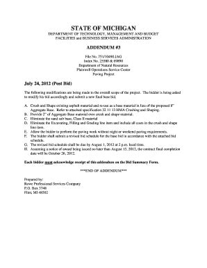 Fillable Online STATE OF MICHIGAN DEPARTMENT OF TECHNOLOGY, MANAGEMENT ...