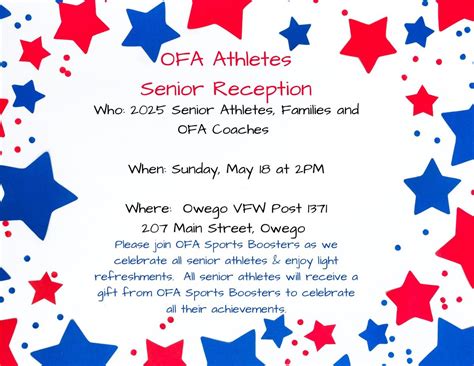 OFA Athletes Senior Reception , VFW Post #1371, Owego, 18 May 2025 ...