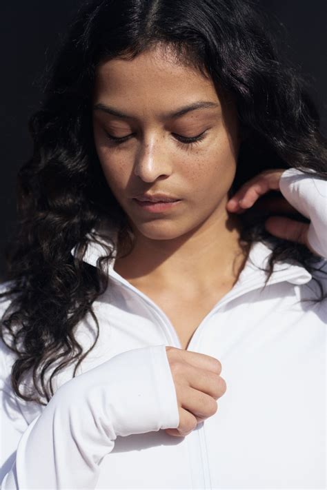 Zip-through sports jacket with SoftMove™ - White - Ladies | H&M IN