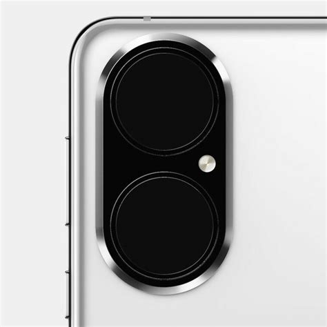 Renders tonen Huawei P50-smartphone met plat scherm en twee grote ...