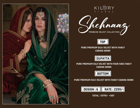 Kilory Shehnaaz Velvet Designer Dress Material Collection