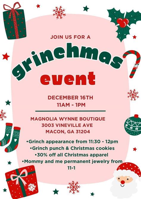 Merry Grinchmas event, Magnolia Wynne Boutique , Macon, December 16 ...