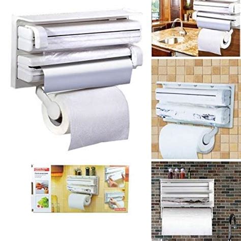 Buy Vepson Kitchen Shelf Wrapping Plastic Frame Triple Paper Dispenser ...