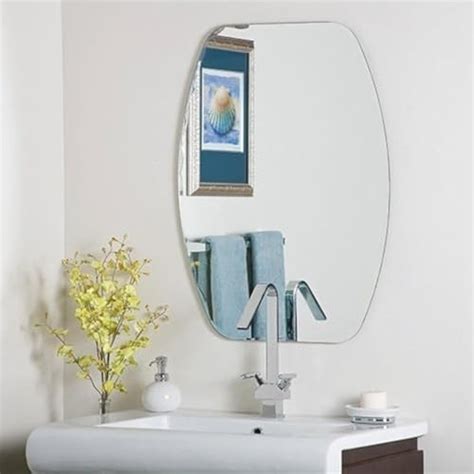 Buy Rworld Mirror Simple Bathroom Mirror, Bevelled Edge Finish Bathroom ...