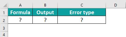 Image result for Excel Error Types