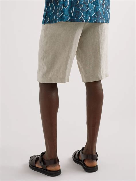 Zegna - Straight-Leg Linen Bermuda Shorts - Neutrals Zegna