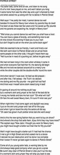 Irish Music Song And Ballad Lyrics For Patrick Street Free Photos